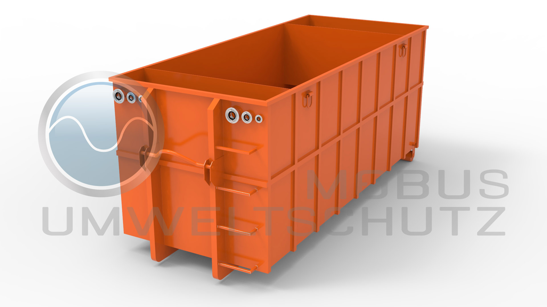 Absetzbecken 25m³ als Abrollcontainer nach DIN 30722
